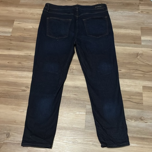 Express Mens Athletic Slim Jeans Straight Dark wash Size 36 X 30 Stretch denim - Picture 9 of 9